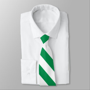 Green and White Tie