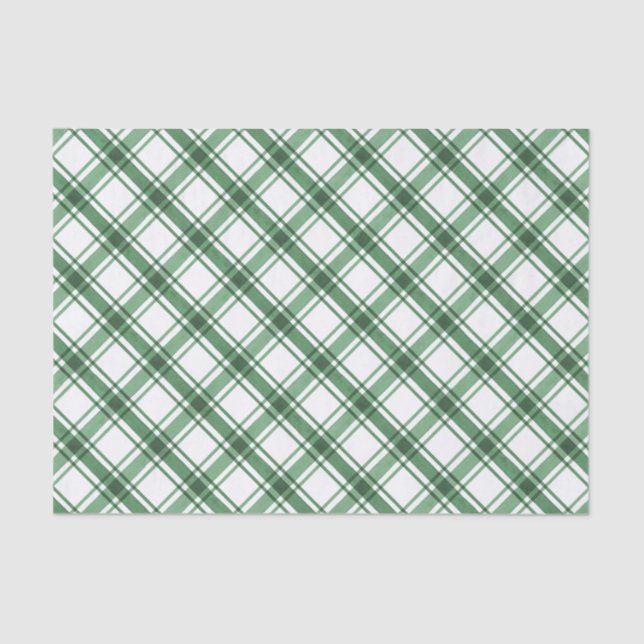 Green and White Tissue Paper (Front)