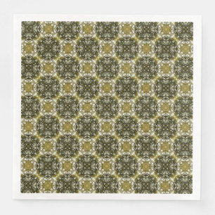 Green and White Urban Nature Pattern Napkin