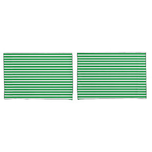 Green and White Vintage Thin Stripes Pillow Case