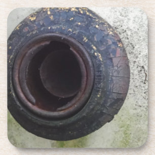 green and white vintage truck gas coaster