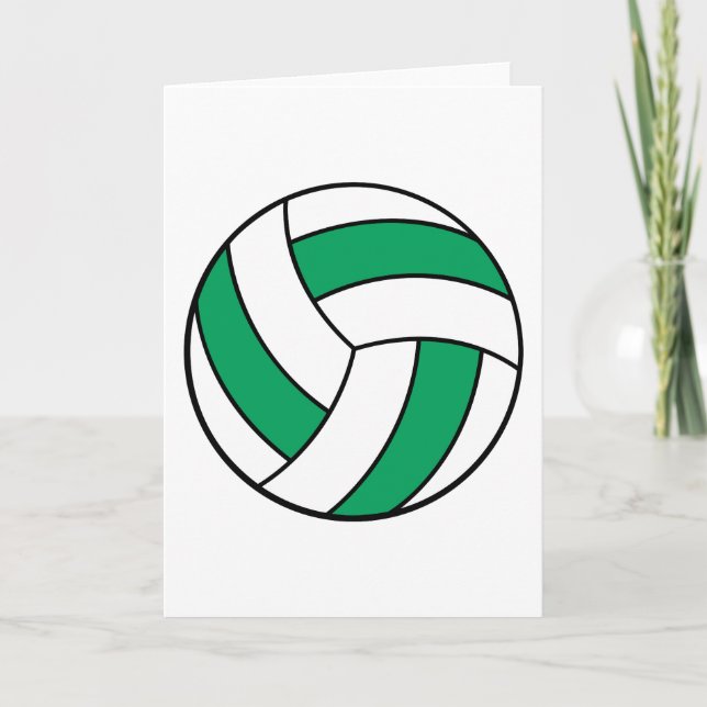 green and white volleyball card (Front)
