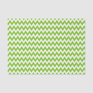 GREEN AND WHITE ZIG ZAG STRIPES TISSUE PAPER