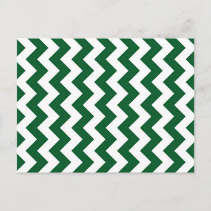Green and White Zigzag Postcard
