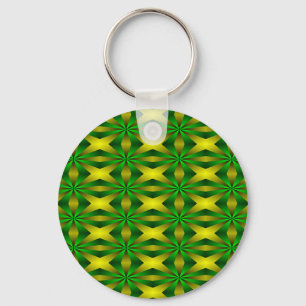 Green and yellow abstract key ring