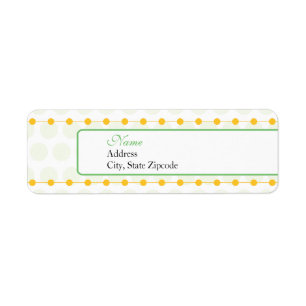 Green and Yellow Baby Shower Return Address Label