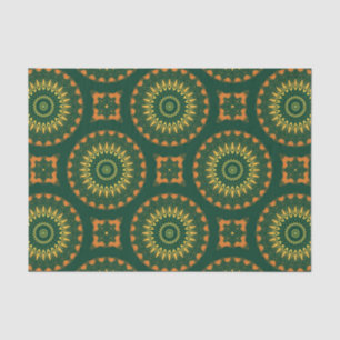 Green and Yellow Boho Chic Decorative Pattern Tissue Paper