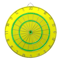 Green and Yellow Bright Custom Dart Board