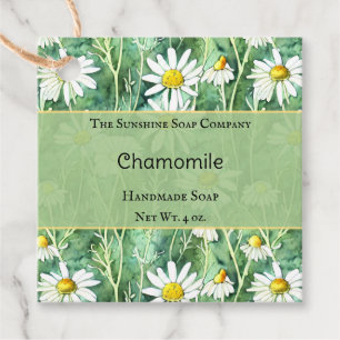 Green and Yellow Chamomile Soap Cosmetics  Favour Tags