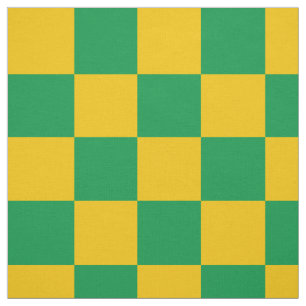 Green and yellow chequerboard pattern fabric