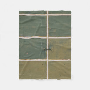 Green and yellow drawer fleece blanket