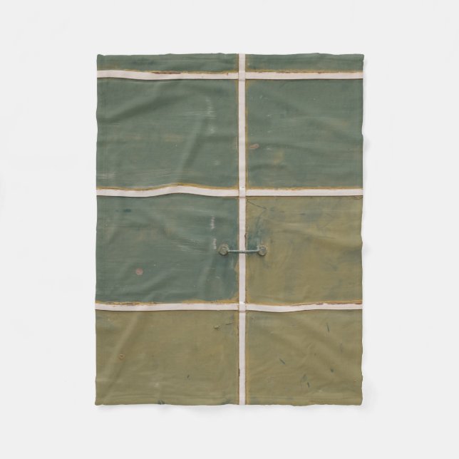 Green and yellow drawer fleece blanket (Front)