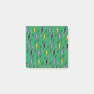 Green and Yellow Lightning Bright Back-to-School Post-it Notes