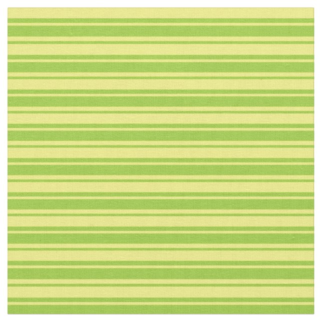 Green and Yellow Lines Pattern Fabric (Close Up)