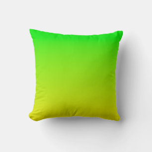 Green and yellow neon gradient cushion