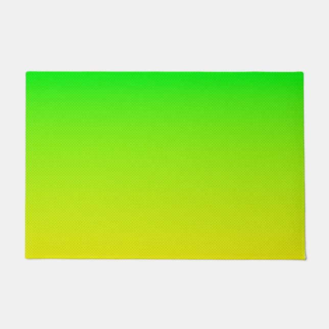 Green and yellow neon gradient doormat (Front)