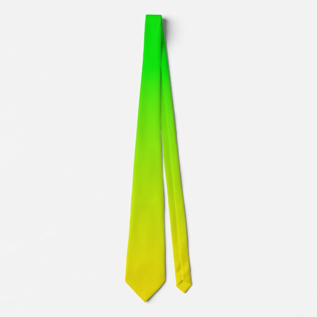 Green and yellow neon gradient tie (Front)