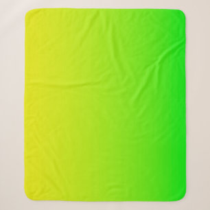 Green and yellow neon gradient wrapping paper sherpa blanket