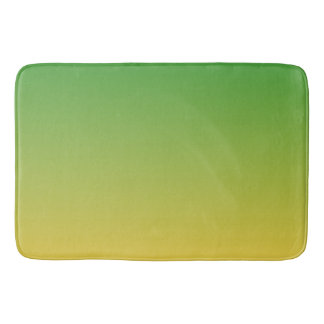 Green and yellow ombre bath mat