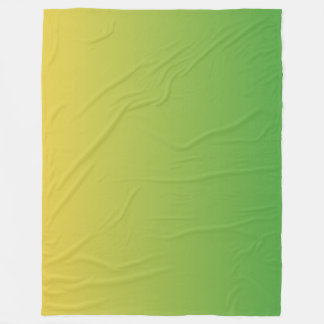 Green and yellow ombre fleece blanket