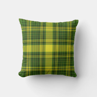 Green and Yellow Plaid Cushion