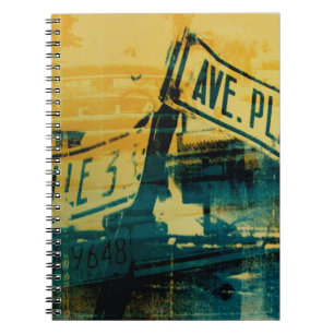 Green and Yellow Street Sign Notebook