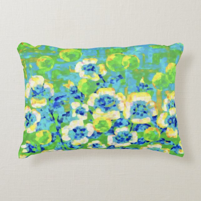 Green and Yellow Summer Pillow (Front)