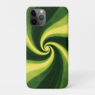 Green and Yellow Swirls iPhone 11 Pro Case