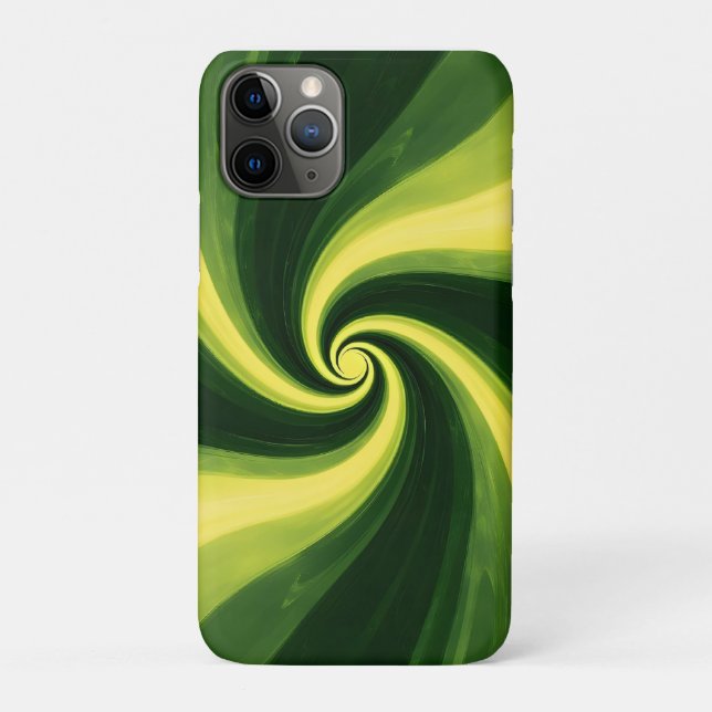Green and Yellow Swirls Case-Mate iPhone Case (Back)