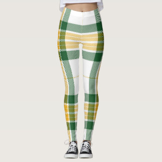 Green and yellow tartan Leggings