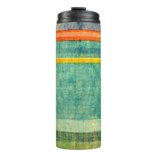 GREEN AND YELLOW THERMAL TUMBLER