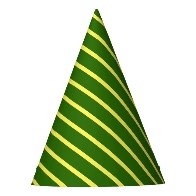 Green and Yellow Tractor Theme Birthday Party Hat (Front)