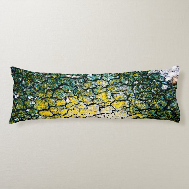 Green and Yellow Tree Bark Body Cushion (Front)