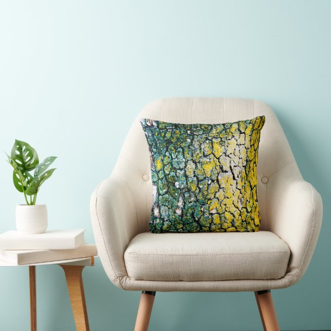 Green and Yellow Tree Bark Cushion (Chair)