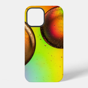Green and yellow water droplets iPhone 12 case