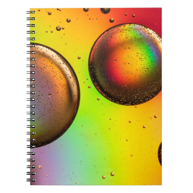 Green and yellow water droplets notebook (Front)