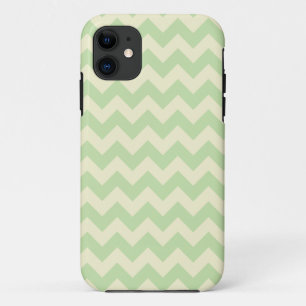 Green and Yellow Zig Zag Pattern iPhone 11 Case