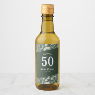 Green Anemones Women Birthday For Wife Elegant Wine Label