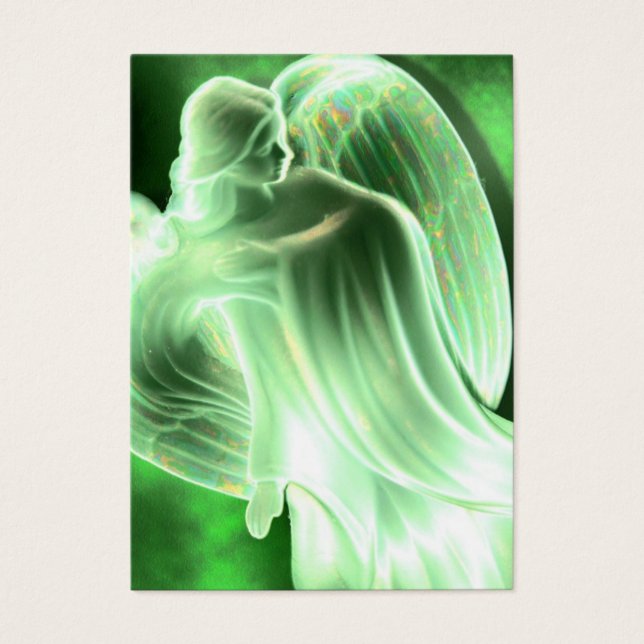 Green Angel Prayer Card (Front)