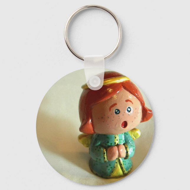 Green Angel V Key Ring (Front)