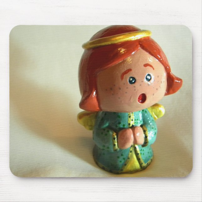 Green Angel V Mouse Pad (Front)