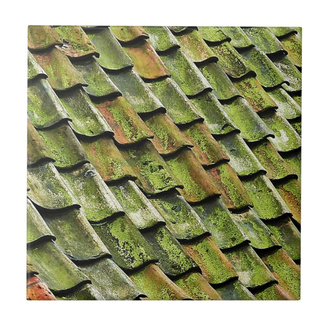 green angles ceramic tile (Front)