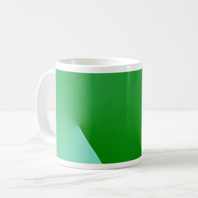 Green Angles Geometrical Abstract Mug (Front Left)