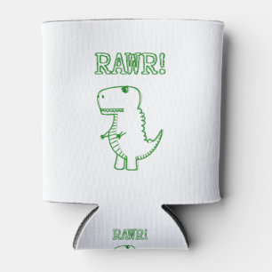 green angry dinno can cooler