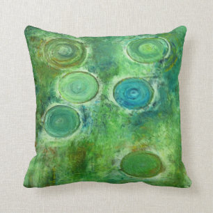 Green Antique Circles Cushion