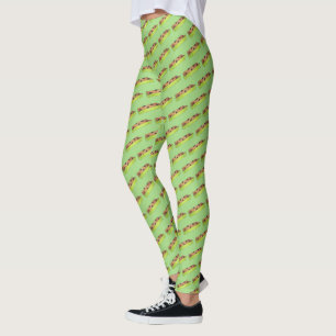 Green Ants on a Log Celery Peanut Butter Raisins Leggings