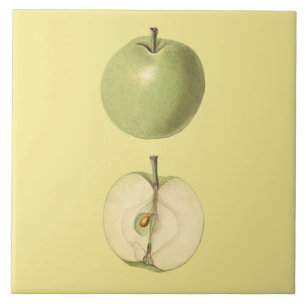 Green Apple Botanical Tile ~ Kitchen ~ Any Colour