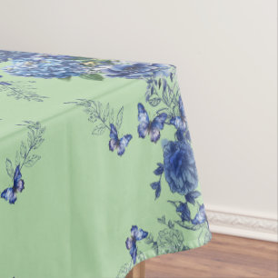 Green Apple Butterfly Flower Medow Tablecloth