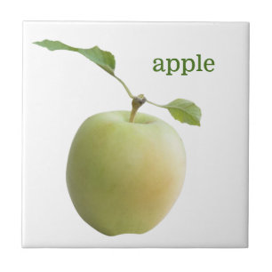 Green apple ceramic tile