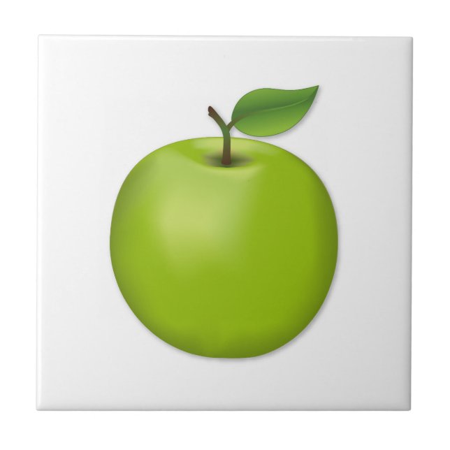 Green Apple  Ceramic Tile (Front)